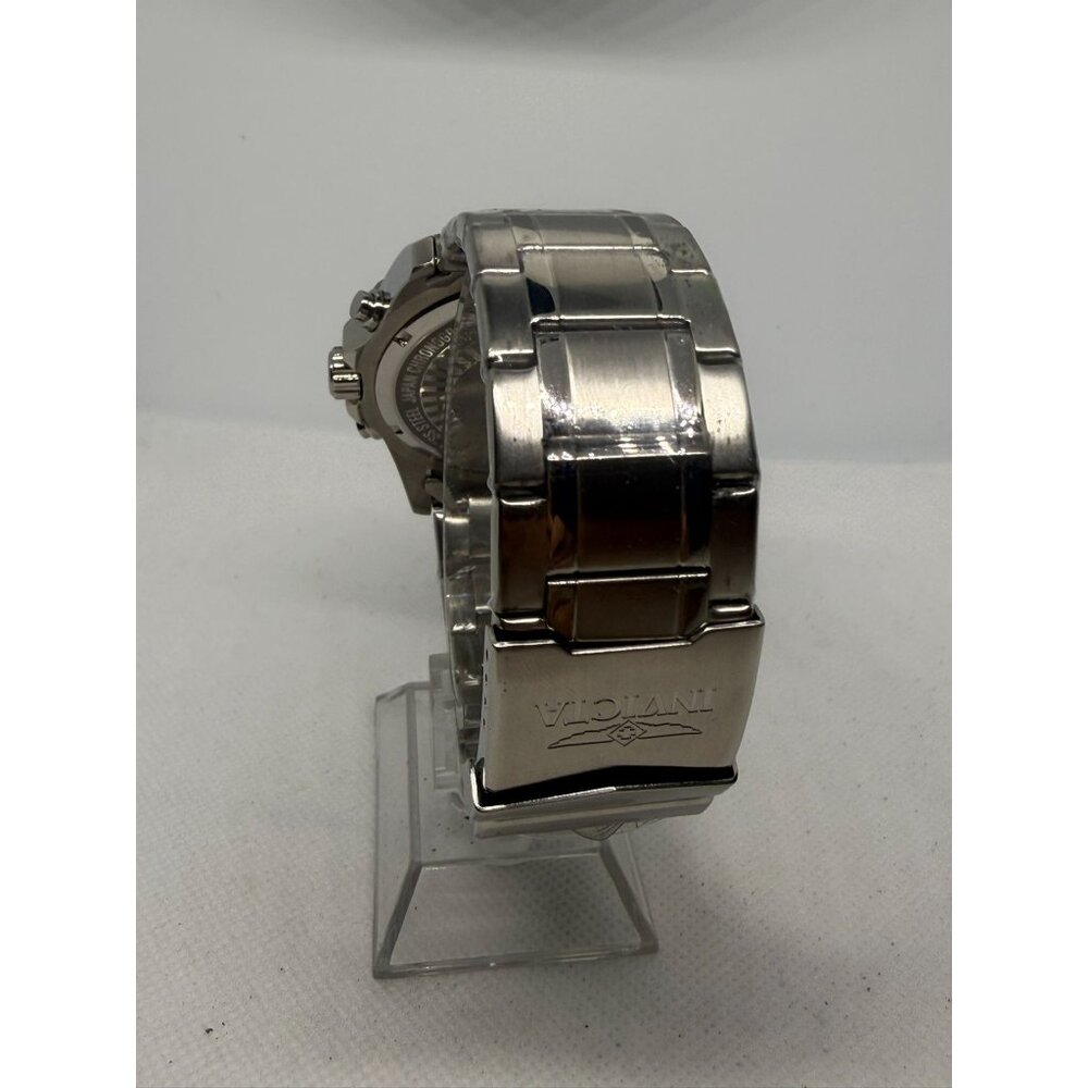 Invicta Mens Stainless Steel Chronograph Watch With Black Dial & Silver Bracelet - Picture 6 of 13